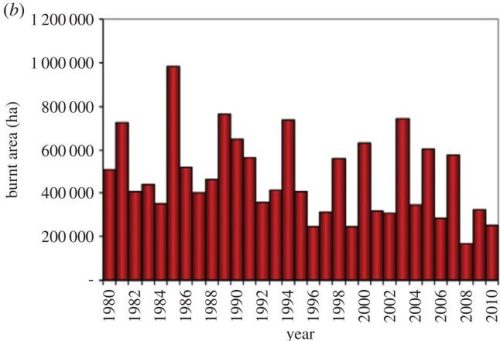 Phil TransB - long-term trend in wildfires