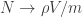 N \to \rho V/m