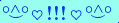 \scriptstyle\rule[2.25ex]{0.01pt}{0.01pt}\,\boldsymbol{\overset{\scriptstyle\circ\wedge\circ}{\smile}\,\heartsuit\,{\displaystyle\text{\bfseries!!!}}\,\heartsuit\,\overset{\scriptstyle\circ\wedge\circ}{\smile}}\ \rule[-0.25ex]{0.01pt}{0.01pt}