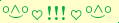 \scriptstyle\rule[2.25ex]{0.01pt}{0.01pt}\,\boldsymbol{\overset{\scriptstyle\circ\wedge\circ}{\smile}\,\heartsuit\,{\displaystyle\text{\bfseries!!!}}\,\heartsuit\,\overset{\scriptstyle\circ\wedge\circ}{\smile}}\ \rule[-0.25ex]{0.01pt}{0.01pt}
