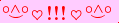 \scriptstyle\rule[2.25ex]{0.01pt}{0.01pt}\,\boldsymbol{\overset{\scriptstyle\circ\wedge\circ}{\smile}\,\heartsuit\,{\displaystyle\text{\bfseries!!!}}\,\heartsuit\,\overset{\scriptstyle\circ\wedge\circ}{\smile}}\ \rule[-0.25ex]{0.01pt}{0.01pt}