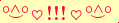 \scriptstyle\rule[2.25ex]{0.01pt}{0.01pt}\,\boldsymbol{\overset{\scriptstyle\circ\wedge\circ}{\smile}\,\heartsuit\,{\displaystyle\text{\bfseries!!!}}\,\heartsuit\,\overset{\scriptstyle\circ\wedge\circ}{\smile}}\ \rule[-0.25ex]{0.01pt}{0.01pt}