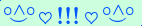 \scriptstyle\rule[2.25ex]{0.01pt}{0.01pt}\,\boldsymbol{\overset{\scriptstyle\circ\wedge\circ}{\smile}\,\heartsuit\,{\displaystyle\text{\bfseries!!!}}\,\heartsuit\,\overset{\scriptstyle\circ\wedge\circ}{\smile}}\ \rule[-0.25ex]{0.01pt}{0.01pt}