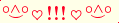 \scriptstyle\rule[2.25ex]{0.01pt}{0.01pt}\,\boldsymbol{\overset{\scriptstyle\circ\wedge\circ}{\smile}\,\heartsuit\,{\displaystyle\text{\bfseries!!!}}\,\heartsuit\,\overset{\scriptstyle\circ\wedge\circ}{\smile}}\ \rule[-0.25ex]{0.01pt}{0.01pt}