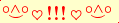 \scriptstyle\rule[2.25ex]{0.01pt}{0.01pt}\,\boldsymbol{\overset{\scriptstyle\circ\wedge\circ}{\smile}\,\heartsuit\,{\displaystyle\text{\bfseries!!!}}\,\heartsuit\,\overset{\scriptstyle\circ\wedge\circ}{\smile}}\ \rule[-0.25ex]{0.01pt}{0.01pt}