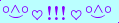 \scriptstyle\rule[2.25ex]{0.01pt}{0.01pt}\,\boldsymbol{\overset{\scriptstyle\circ\wedge\circ}{\smile}\,\heartsuit\,{\displaystyle\text{\bfseries!!!}}\,\heartsuit\,\overset{\scriptstyle\circ\wedge\circ}{\smile}}\ \rule[-0.25ex]{0.01pt}{0.01pt}