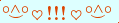 \scriptstyle\rule[2.25ex]{0.01pt}{0.01pt}\,\boldsymbol{\overset{\scriptstyle\circ\wedge\circ}{\smile}\,\heartsuit\,{\displaystyle\text{\bfseries!!!}}\,\heartsuit\,\overset{\scriptstyle\circ\wedge\circ}{\smile}}\ \rule[-0.25ex]{0.01pt}{0.01pt}