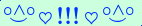 \scriptstyle\rule[2.25ex]{0.01pt}{0.01pt}\,\boldsymbol{\overset{\scriptstyle\circ\wedge\circ}{\smile}\,\heartsuit\,{\displaystyle\text{\bfseries!!!}}\,\heartsuit\,\overset{\scriptstyle\circ\wedge\circ}{\smile}}\ \rule[-0.25ex]{0.01pt}{0.01pt}