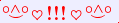 \scriptstyle\rule[2.25ex]{0.01pt}{0.01pt}\,\boldsymbol{\overset{\scriptstyle\circ\wedge\circ}{\smile}\,\heartsuit\,{\displaystyle\text{\bfseries!!!}}\,\heartsuit\,\overset{\scriptstyle\circ\wedge\circ}{\smile}}\ \rule[-0.25ex]{0.01pt}{0.01pt}