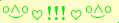 \scriptstyle\rule[2.25ex]{0.01pt}{0.01pt}\,\boldsymbol{\overset{\scriptstyle\circ\wedge\circ}{\smile}\,\heartsuit\,{\displaystyle\text{\bfseries!!!}}\,\heartsuit\,\overset{\scriptstyle\circ\wedge\circ}{\smile}}\ \rule[-0.25ex]{0.01pt}{0.01pt}