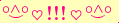 \scriptstyle\rule[2.25ex]{0.01pt}{0.01pt}\,\boldsymbol{\overset{\scriptstyle\circ\wedge\circ}{\smile}\,\heartsuit\,{\displaystyle\text{\bfseries!!!}}\,\heartsuit\,\overset{\scriptstyle\circ\wedge\circ}{\smile}}\ \rule[-0.25ex]{0.01pt}{0.01pt}