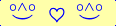 \rule[-0.5ex]{0.01pt}{0.01pt}\rule[2.5ex]{0.01pt}{0.01pt}\,\boldsymbol{\overset{\scriptstyle\circ\wedge\circ}{\smile}\ \heartsuit\,\overset{\scriptstyle\circ\wedge\circ}{\smile}}\ \rule[-0.5ex]{0.01pt}{0.01pt}\rule[2.5ex]{0.01pt}{0.01pt}