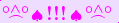 \scriptstyle\rule[2.25ex]{0.01pt}{0.01pt}\,\boldsymbol{\overset{\scriptstyle\circ\wedge\circ}{\frown}\,\spadesuit\,{\displaystyle\text{\bfseries!!!}}\,\spadesuit\,\overset{\scriptstyle\circ\wedge\circ}{\frown}}\ \rule[-0.25ex]{0.01pt}{0.01pt}