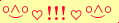 \scriptstyle\rule[2.25ex]{0.01pt}{0.01pt}\,\boldsymbol{\overset{\scriptstyle\circ\wedge\circ}{\smile}\,\heartsuit\,{\displaystyle\text{\bfseries!!!}}\,\heartsuit\,\overset{\scriptstyle\circ\wedge\circ}{\smile}}\ \rule[-0.25ex]{0.01pt}{0.01pt}