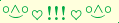 \scriptstyle\rule[2.25ex]{0.01pt}{0.01pt}\,\boldsymbol{\overset{\scriptstyle\circ\wedge\circ}{\smile}\,\heartsuit\,{\displaystyle\text{\bfseries!!!}}\,\heartsuit\,\overset{\scriptstyle\circ\wedge\circ}{\smile}}\ \rule[-0.25ex]{0.01pt}{0.01pt}