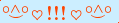 \scriptstyle\rule[2.25ex]{0.01pt}{0.01pt}\,\boldsymbol{\overset{\scriptstyle\circ\wedge\circ}{\smile}\,\heartsuit\,{\displaystyle\text{\bfseries!!!}}\,\heartsuit\,\overset{\scriptstyle\circ\wedge\circ}{\smile}}\ \rule[-0.25ex]{0.01pt}{0.01pt}