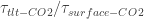 \tau_{tlt-CO2}/ \tau_{surface-CO2}