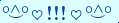 \scriptstyle\rule[2.25ex]{0.01pt}{0.01pt}\,\boldsymbol{\overset{\scriptstyle\circ\wedge\circ}{\smile}\,\heartsuit\,{\displaystyle\text{\bfseries!!!}}\,\heartsuit\,\overset{\scriptstyle\circ\wedge\circ}{\smile}}\ \rule[-0.25ex]{0.01pt}{0.01pt}