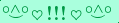 \scriptstyle\rule[2.25ex]{0.01pt}{0.01pt}\,\boldsymbol{\overset{\scriptstyle\circ\wedge\circ}{\smile}\,\heartsuit\,{\displaystyle\text{\bfseries!!!}}\,\heartsuit\,\overset{\scriptstyle\circ\wedge\circ}{\smile}}\ \rule[-0.25ex]{0.01pt}{0.01pt}