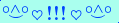 \scriptstyle\rule[2.25ex]{0.01pt}{0.01pt}\,\boldsymbol{\overset{\scriptstyle\circ\wedge\circ}{\smile}\,\heartsuit\,{\displaystyle\text{\bfseries!!!}}\,\heartsuit\,\overset{\scriptstyle\circ\wedge\circ}{\smile}}\ \rule[-0.25ex]{0.01pt}{0.01pt}