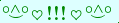 \scriptstyle\rule[2.25ex]{0.01pt}{0.01pt}\,\boldsymbol{\overset{\scriptstyle\circ\wedge\circ}{\smile}\,\heartsuit\,{\displaystyle\text{\bfseries!!!}}\,\heartsuit\,\overset{\scriptstyle\circ\wedge\circ}{\smile}}\ \rule[-0.25ex]{0.01pt}{0.01pt}