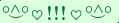 \scriptstyle\rule[2.25ex]{0.01pt}{0.01pt}\,\boldsymbol{\overset{\scriptstyle\circ\wedge\circ}{\smile}\,\heartsuit\,{\displaystyle\text{\bfseries!!!}}\,\heartsuit\,\overset{\scriptstyle\circ\wedge\circ}{\smile}}\ \rule[-0.25ex]{0.01pt}{0.01pt}