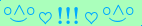\scriptstyle\rule[2.25ex]{0.01pt}{0.01pt}\,\boldsymbol{\overset{\scriptstyle\circ\wedge\circ}{\smile}\,\heartsuit\,{\displaystyle\text{\bfseries!!!}}\,\heartsuit\,\overset{\scriptstyle\circ\wedge\circ}{\smile}}\ \rule[-0.25ex]{0.01pt}{0.01pt}