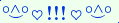 \scriptstyle\rule[2.25ex]{0.01pt}{0.01pt}\,\boldsymbol{\overset{\scriptstyle\circ\wedge\circ}{\smile}\,\heartsuit\,{\displaystyle\text{\bfseries!!!}}\,\heartsuit\,\overset{\scriptstyle\circ\wedge\circ}{\smile}}\ \rule[-0.25ex]{0.01pt}{0.01pt}
