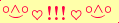 \scriptstyle\rule[2.25ex]{0.01pt}{0.01pt}\,\boldsymbol{\overset{\scriptstyle\circ\wedge\circ}{\smile}\,\heartsuit\,{\displaystyle\text{\bfseries!!!}}\,\heartsuit\,\overset{\scriptstyle\circ\wedge\circ}{\smile}}\ \rule[-0.25ex]{0.01pt}{0.01pt}