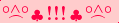\scriptstyle\rule[2.25ex]{0.01pt}{0.01pt}\,\boldsymbol{\overset{\scriptstyle\circ\wedge\circ}{\frown}\,\clubsuit\,{\displaystyle\text{\bfseries!!!}}\,\clubsuit\,\overset{\scriptstyle\circ\wedge\circ}{\frown}}\ \rule[-0.25ex]{0.01pt}{0.01pt}