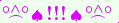 \scriptstyle\rule[2.25ex]{0.01pt}{0.01pt}\,\boldsymbol{\overset{\scriptstyle\circ\wedge\circ}{\frown}\,\spadesuit\,{\displaystyle\text{\bfseries!!!}}\,\spadesuit\,\overset{\scriptstyle\circ\wedge\circ}{\frown}}\ \rule[-0.25ex]{0.01pt}{0.01pt}