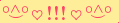 \scriptstyle\rule[2.25ex]{0.01pt}{0.01pt}\,\boldsymbol{\overset{\scriptstyle\circ\wedge\circ}{\smile}\,\heartsuit\,{\displaystyle\text{\bfseries!!!}}\,\heartsuit\,\overset{\scriptstyle\circ\wedge\circ}{\smile}}\ \rule[-0.25ex]{0.01pt}{0.01pt}