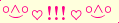 \scriptstyle\rule[2.25ex]{0.01pt}{0.01pt}\,\boldsymbol{\overset{\scriptstyle\circ\wedge\circ}{\smile}\,\heartsuit\,{\displaystyle\text{\bfseries!!!}}\,\heartsuit\,\overset{\scriptstyle\circ\wedge\circ}{\smile}}\ \rule[-0.25ex]{0.01pt}{0.01pt}