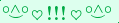 \scriptstyle\rule[2.25ex]{0.01pt}{0.01pt}\,\boldsymbol{\overset{\scriptstyle\circ\wedge\circ}{\smile}\,\heartsuit\,{\displaystyle\text{\bfseries!!!}}\,\heartsuit\,\overset{\scriptstyle\circ\wedge\circ}{\smile}}\ \rule[-0.25ex]{0.01pt}{0.01pt}