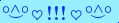 \scriptstyle\rule[2.25ex]{0.01pt}{0.01pt}\,\boldsymbol{\overset{\scriptstyle\circ\wedge\circ}{\smile}\,\heartsuit\,{\displaystyle\text{\bfseries!!!}}\,\heartsuit\,\overset{\scriptstyle\circ\wedge\circ}{\smile}}\ \rule[-0.25ex]{0.01pt}{0.01pt}