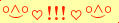 \scriptstyle\rule[2.25ex]{0.01pt}{0.01pt}\,\boldsymbol{\overset{\scriptstyle\circ\wedge\circ}{\smile}\,\heartsuit\,{\displaystyle\text{\bfseries!!!}}\,\heartsuit\,\overset{\scriptstyle\circ\wedge\circ}{\smile}}\ \rule[-0.25ex]{0.01pt}{0.01pt}