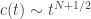 c(t) \sim t^{N+1/2} 