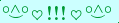 \scriptstyle\rule[2.25ex]{0.01pt}{0.01pt}\,\boldsymbol{\overset{\scriptstyle\circ\wedge\circ}{\smile}\,\heartsuit\,{\displaystyle\text{\bfseries!!!}}\,\heartsuit\,\overset{\scriptstyle\circ\wedge\circ}{\smile}}\ \rule[-0.25ex]{0.01pt}{0.01pt}